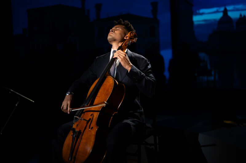 Niles Luther playing cello